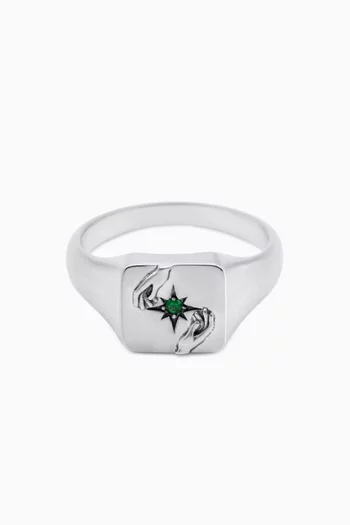 Oracle Ring in Sterling Silver