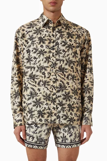 Lunar Botanica Slim-fit Shirt in Cotton-silk Blend