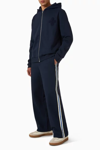 Crochet Stripe Pants in Cotton-jersey