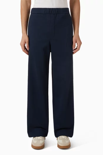 Crochet Stripe Pants in Cotton-jersey