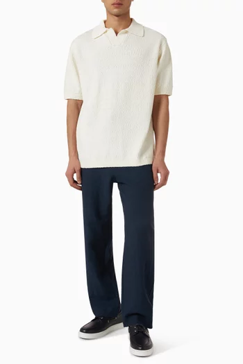 Textured Polo Shirt in Cotton