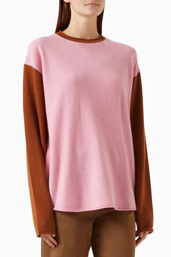 Baseball Oversized Sweater in Cashmere