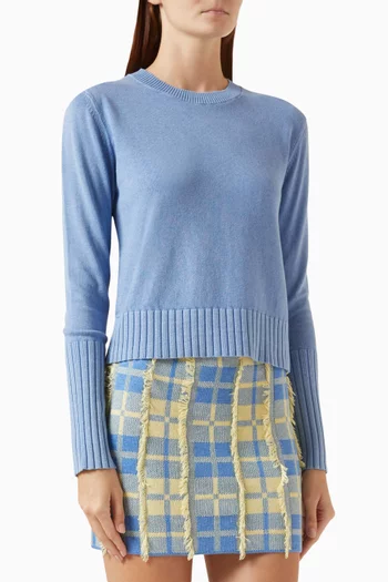 Sunwash Shrunken Sweater in Cotton-cashmere