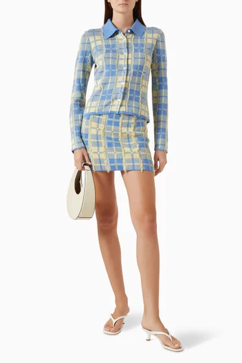 Plaid Elle Shirt in Silk-linen