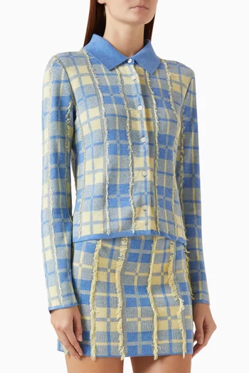 Plaid Elle Shirt in Silk-linen