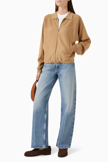 Windbreaker Jacket in Cotton-silk
