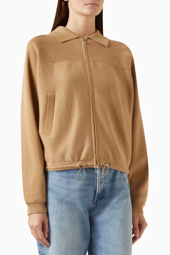 Windbreaker Jacket in Cotton-silk