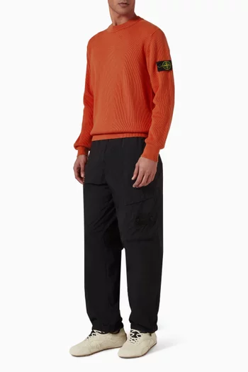 Ribbed Crewneck Sweater in Organic Cotton
