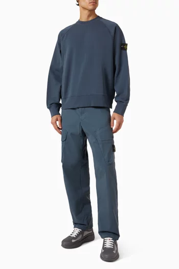 Oversized Crewneck Sweatshirt in Cotton Fleece