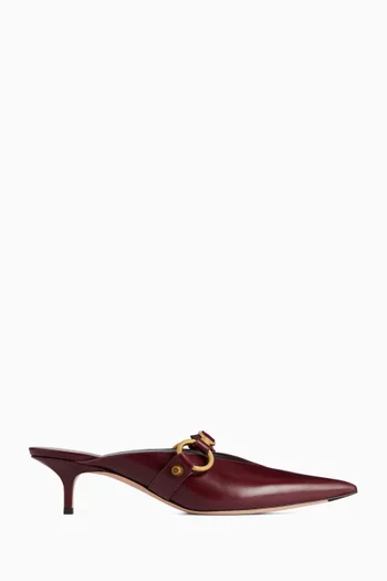 City 45 Mules in Shiny Calfskin