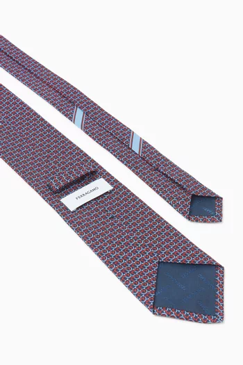 Loghi Printed Tie in Silk
