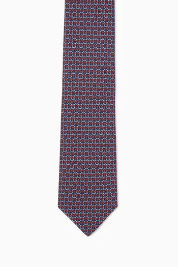 Loghi Printed Tie in Silk