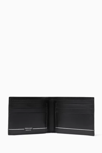Micro Gancini Logo Wallet in Leather