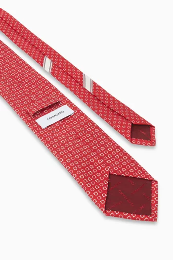 Loghi Printed Tie in Silk