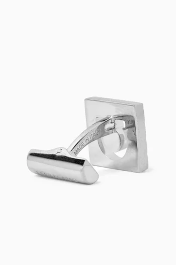 Square Gancini Cufflinks in Metal