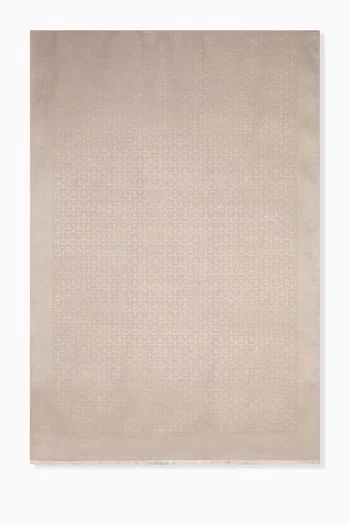 Gancini Jacquard Scarf in Silk-blend