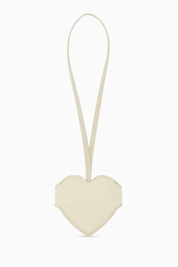 Hug Heart Mirror Charm in Leather
