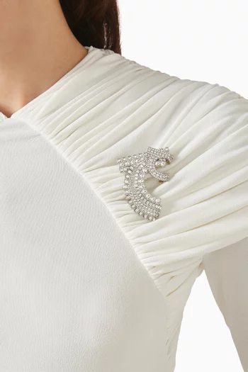 Crystal-embellished Brooch