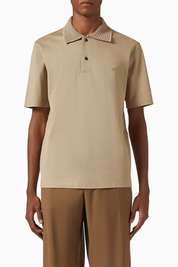 Knit Collar Polo Shirt in Cotton