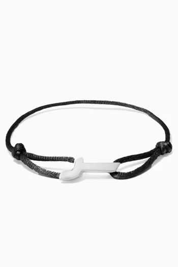 Arabic Letter 'Raa' Bracelet in Sterling Silver
