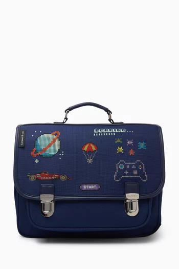 Pixel Art Schoolbag in Canvas