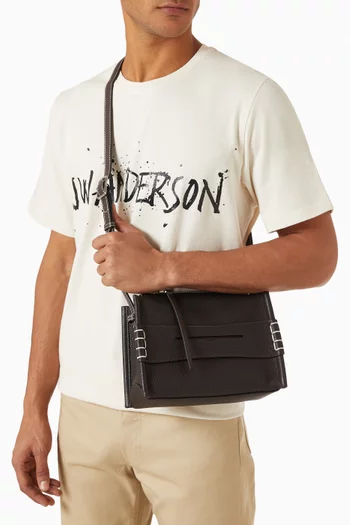 Small Messenger Loafer Bag in Leather