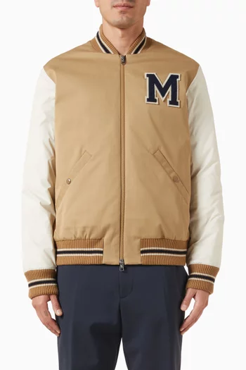Oreane Logo Varsity Bomber Jacket