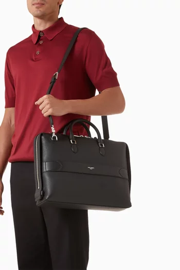 Logo Briefcase in Leather