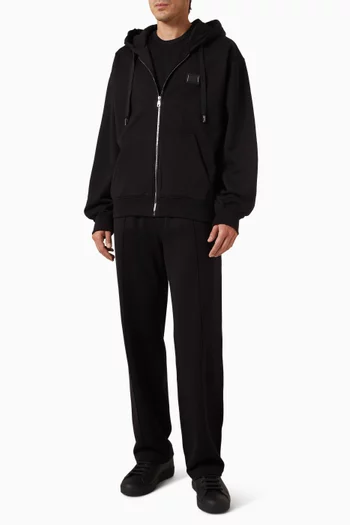 Logo Plate Hoodie in Cotton