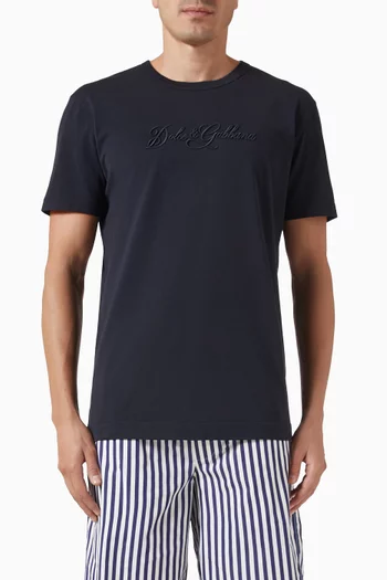 Script Logo T-shirt in Cotton