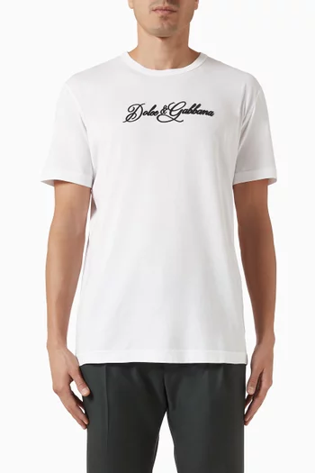 Script Logo T-shirt in Cotton