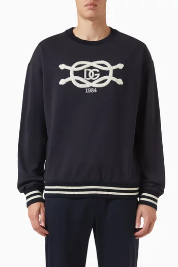 Logo-embroidered Sweatshirt in Cotton