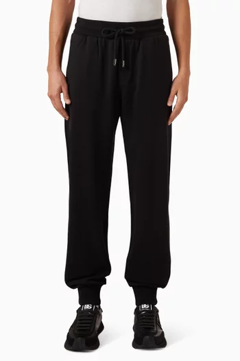 Embroidered Sweatpants in Cotton Fleece