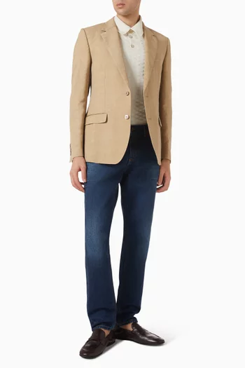 Martini Light Single-breasted Jacket in Linen-blend