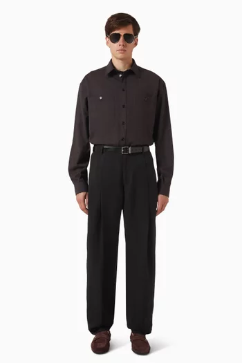 Front-dart Pants in Cupro Blend