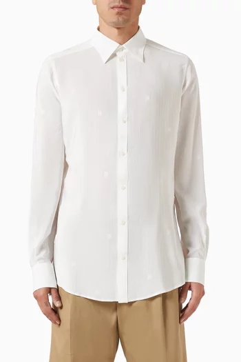 Martini Jacquard Shirt in Silk