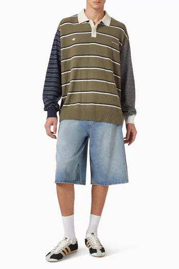 Song For The Mute Striped Polo T-shirt in Cotton-blend