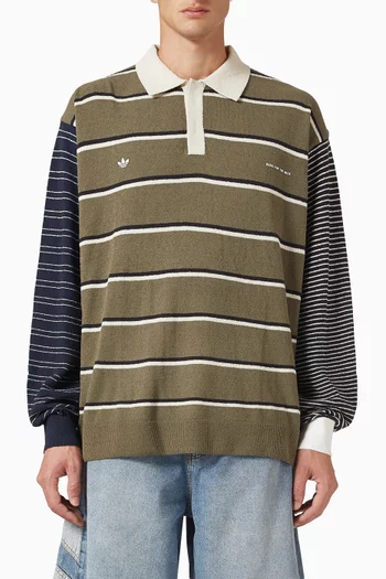 Song For The Mute Striped Polo T-shirt in Cotton-blend