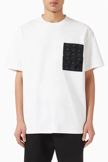 Monogram Patch Pocket T-shirt in Organic Cotton-jersey