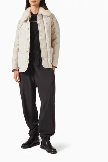 Cygnes Belted Short Down Jacket