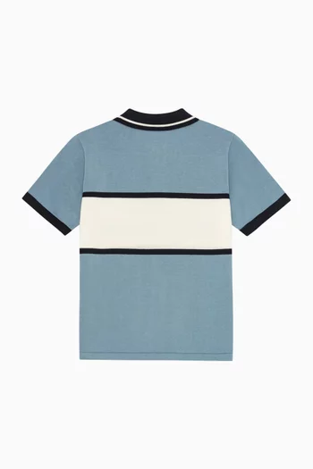 Zip Polo Shirt in Cotton-knit