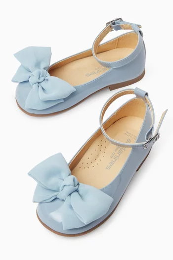 Bow Ballerina Sandals in Leather