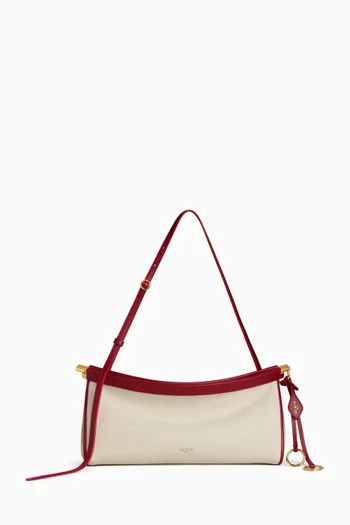 Medium Le Click East West Bag in Canvas