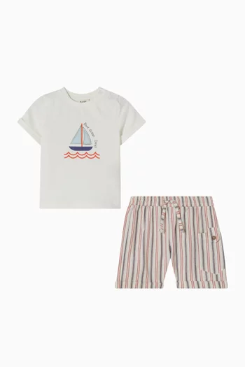 Printed T-Shirt & Shorts Set