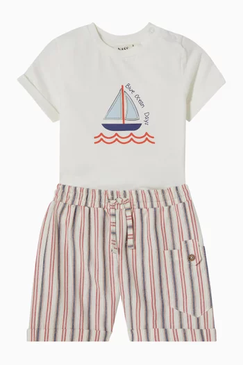 Printed T-Shirt & Shorts Set