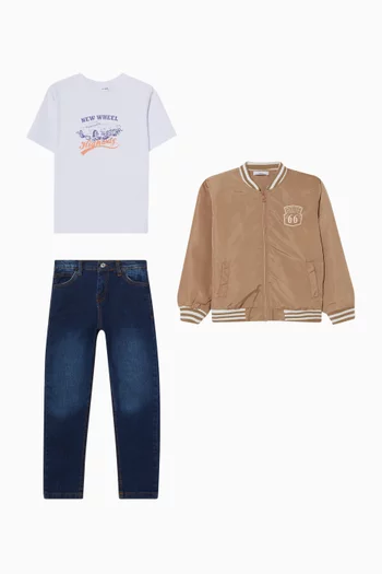College Jacket 3-Piece Set