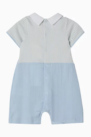 Collared Two-Tone Romper