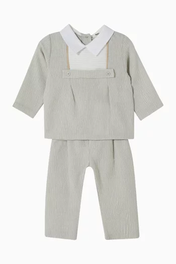 Collared Two-Tone Set