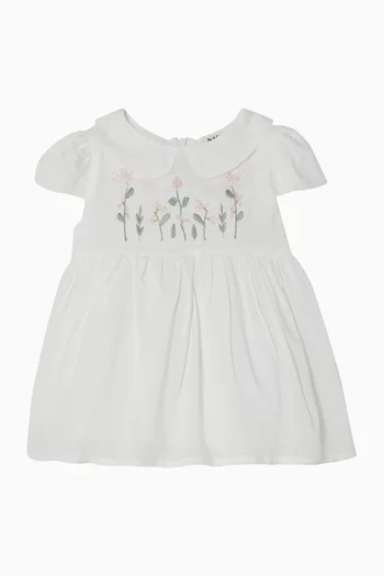 Collared Embroidered Dress