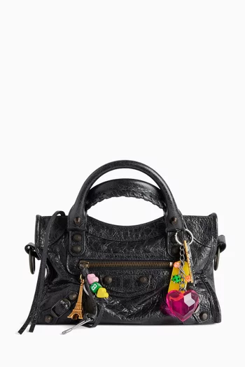 Small Le City Bag with Charms in Arena Lambskin